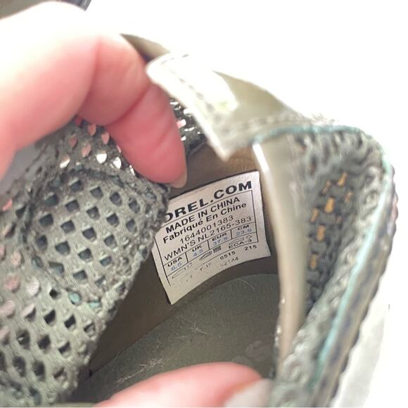 Sorel Women’s Major Lace Mesh Boot Patent Leather Hunter Green Lace-Up Flats 6.5 - Picture 7 of 9